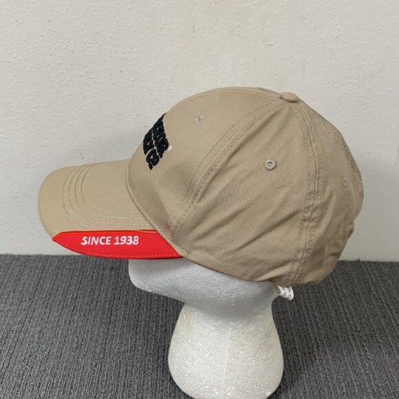 TSC Tractor Supply Co Baseball Hat Cap Mens Adjustable Beige Red Strapback - Picture 6 of 12